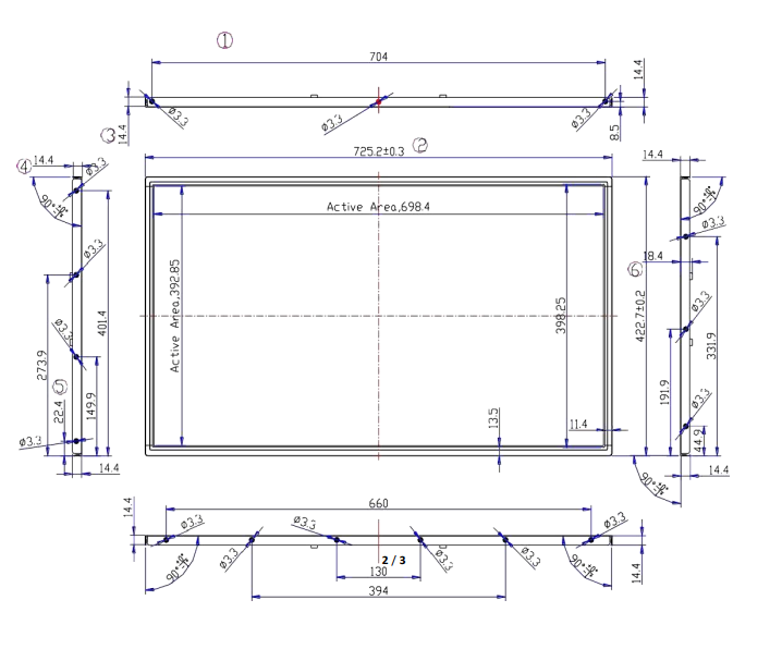 32 Inch 1500 Nits LCD Display TFT Panel
