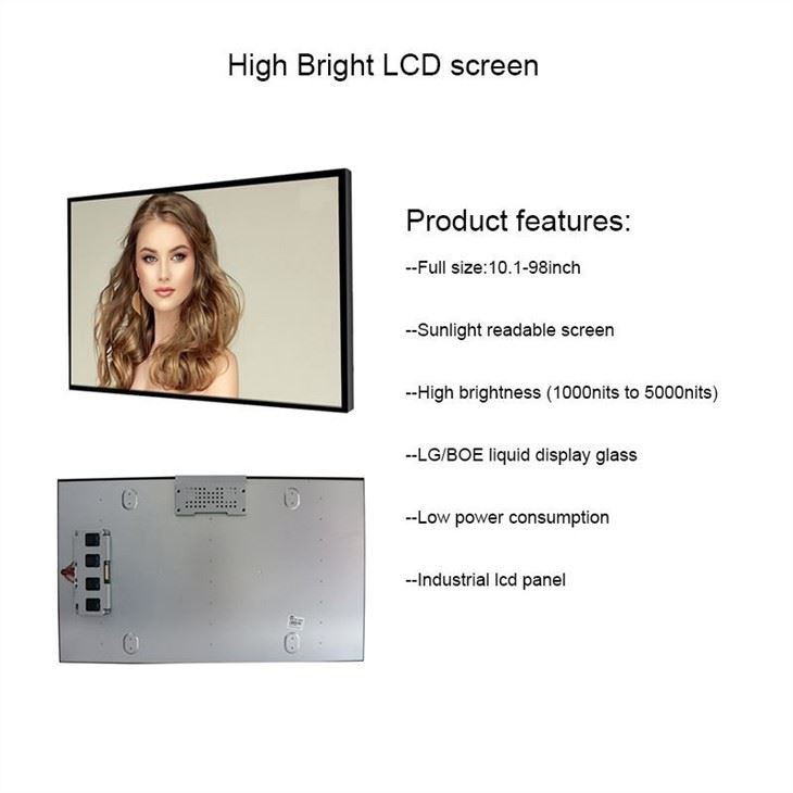 2000 Nits Sunshine Readable Lcd Screen