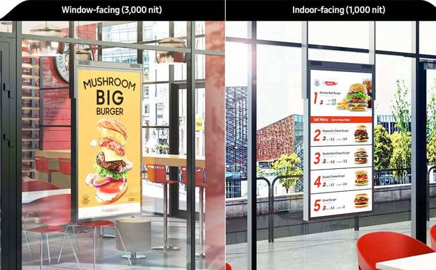 32 Inch 700 Nits Double-Sided Window Display